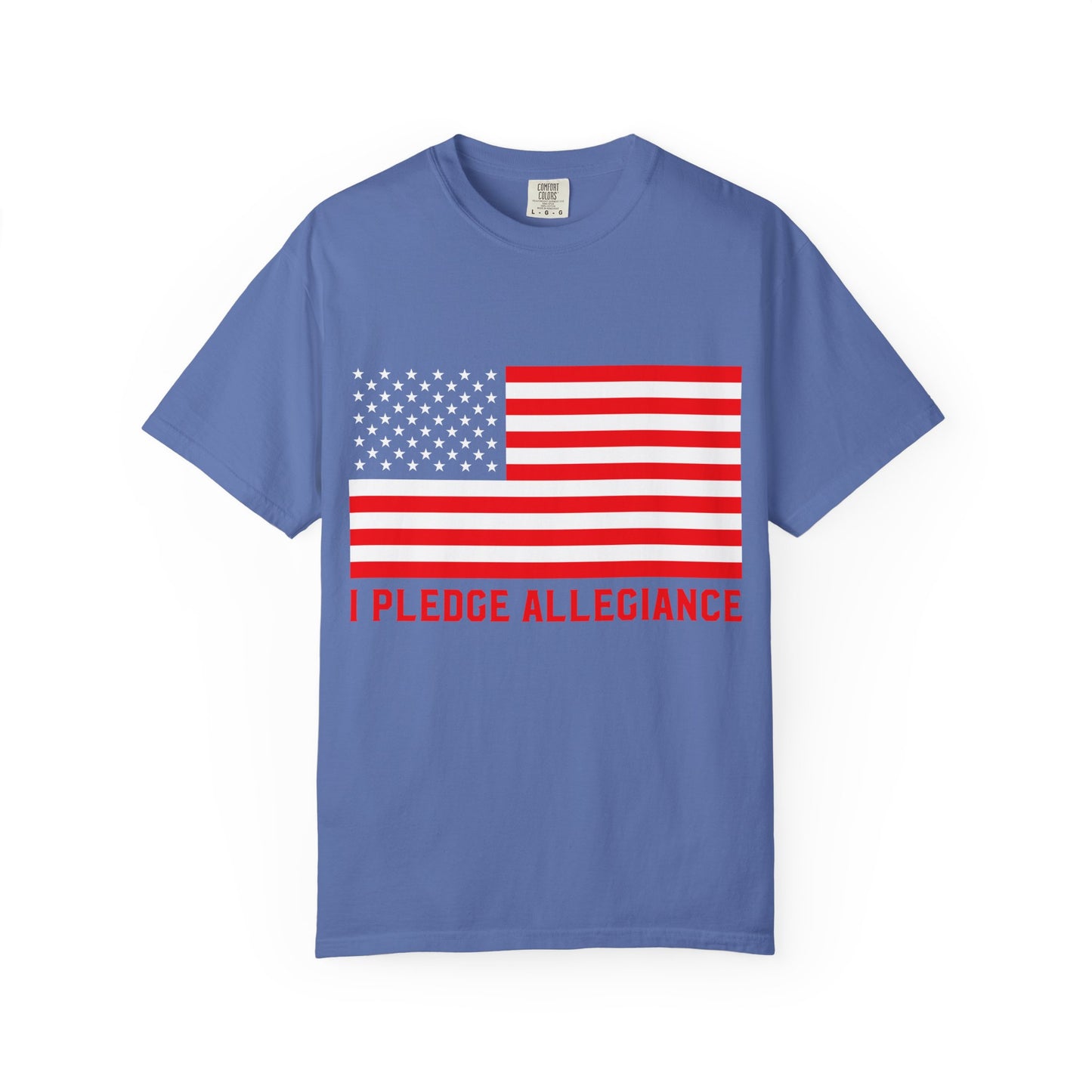 Patriotic Unisex T-Shirt, Casual Wear, Independence Day, Gift for Veterans, Stylish Tee with 'I Pledge Allegiance' Design