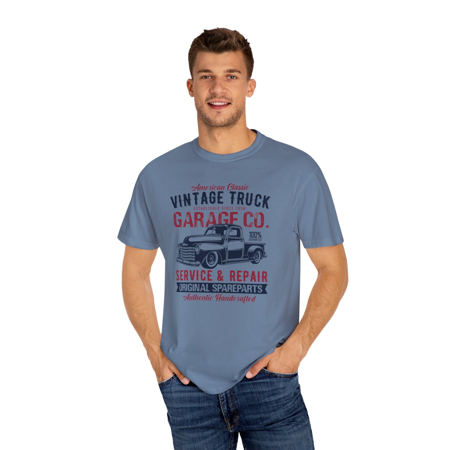 Vintage Truck Garage T-Shirt - Classic Auto Enthusiast Tee, Gift for Dad, Retro Style Shirt, Car Show Apparel, Automotive Lover's Outfit