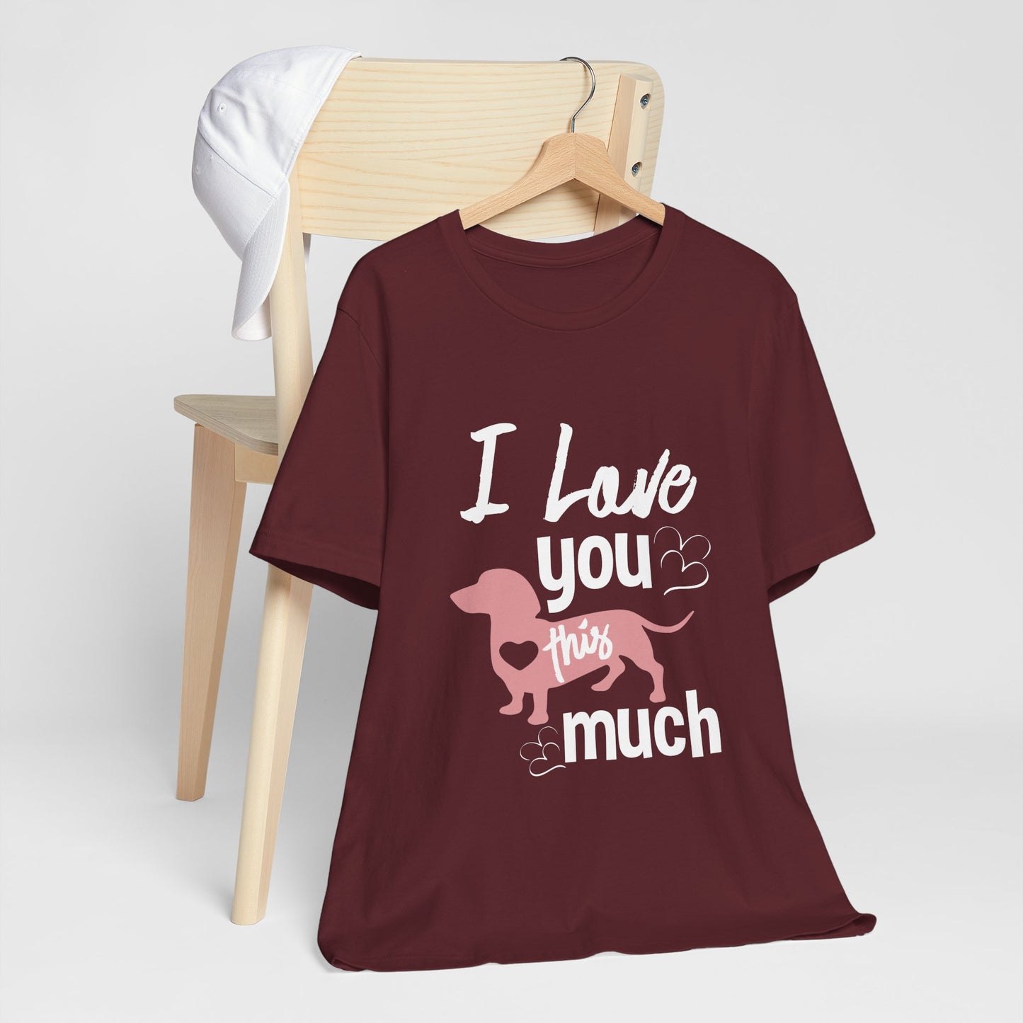 Dachshund Dog Dad Shirt – I Love You This Much Wiener Dog Tee