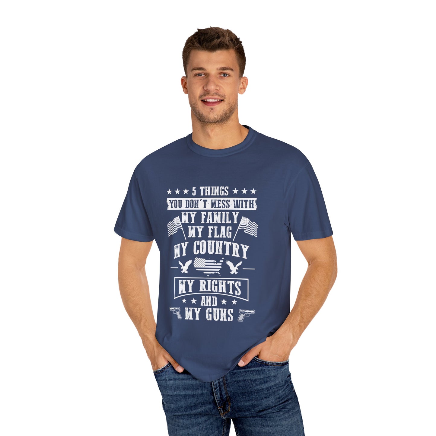 Patriotic Unisex T-Shirt, Family Rights Shirt, Gun Rights Tee, Independence Day Gift, 4th of July Apparel, American Flag Shirt