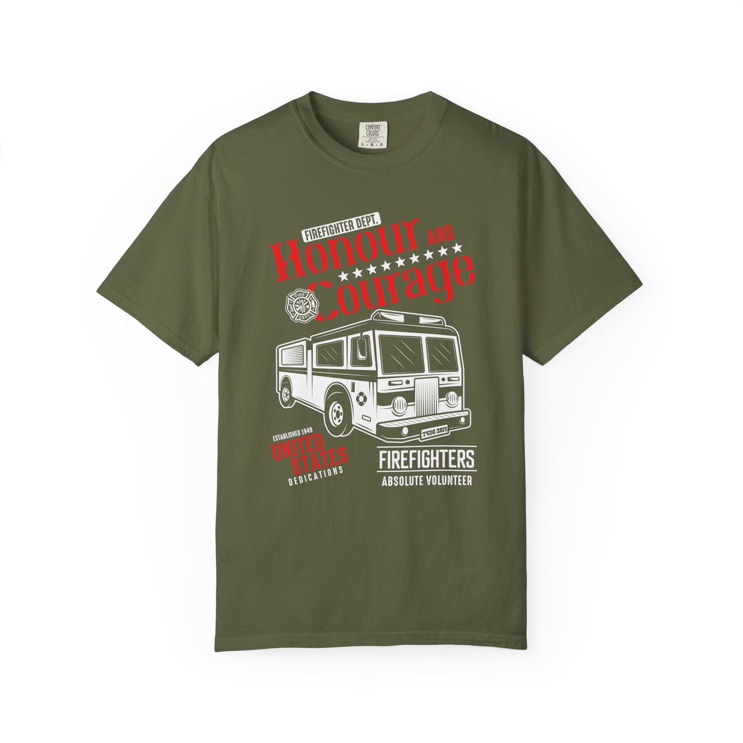 Honor and Courage Firefighter T-shirt, Unisex Shirt, Firefighter Gift, Volunteer Appreciation, Casual Wear, Memorial Gift