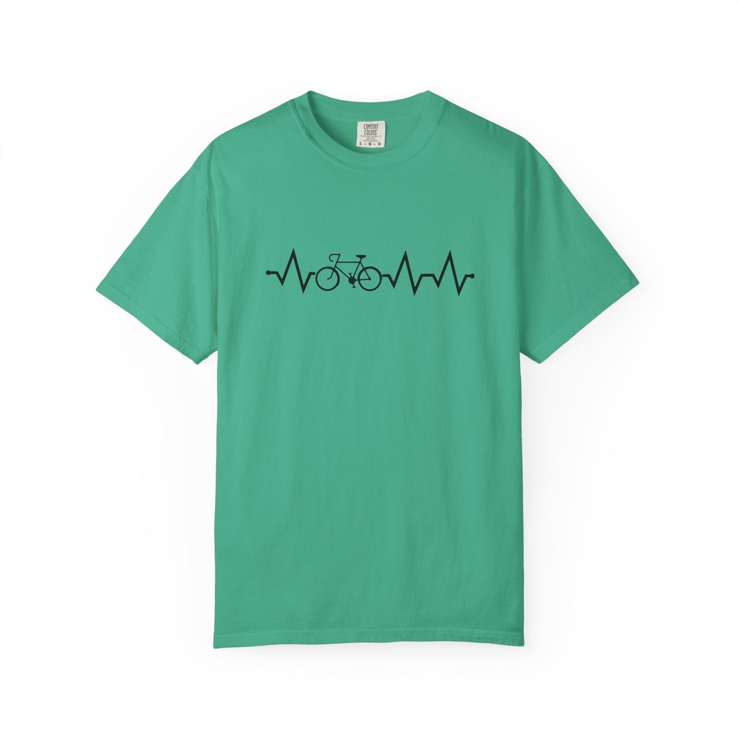 Heartbeats & Bicycles Tee: Unisex Garment-Dyed T-Shirt for Cycling Enthusiasts, Gifts for Cyclists, Casual Yoga Shirt, Fitness Apparel