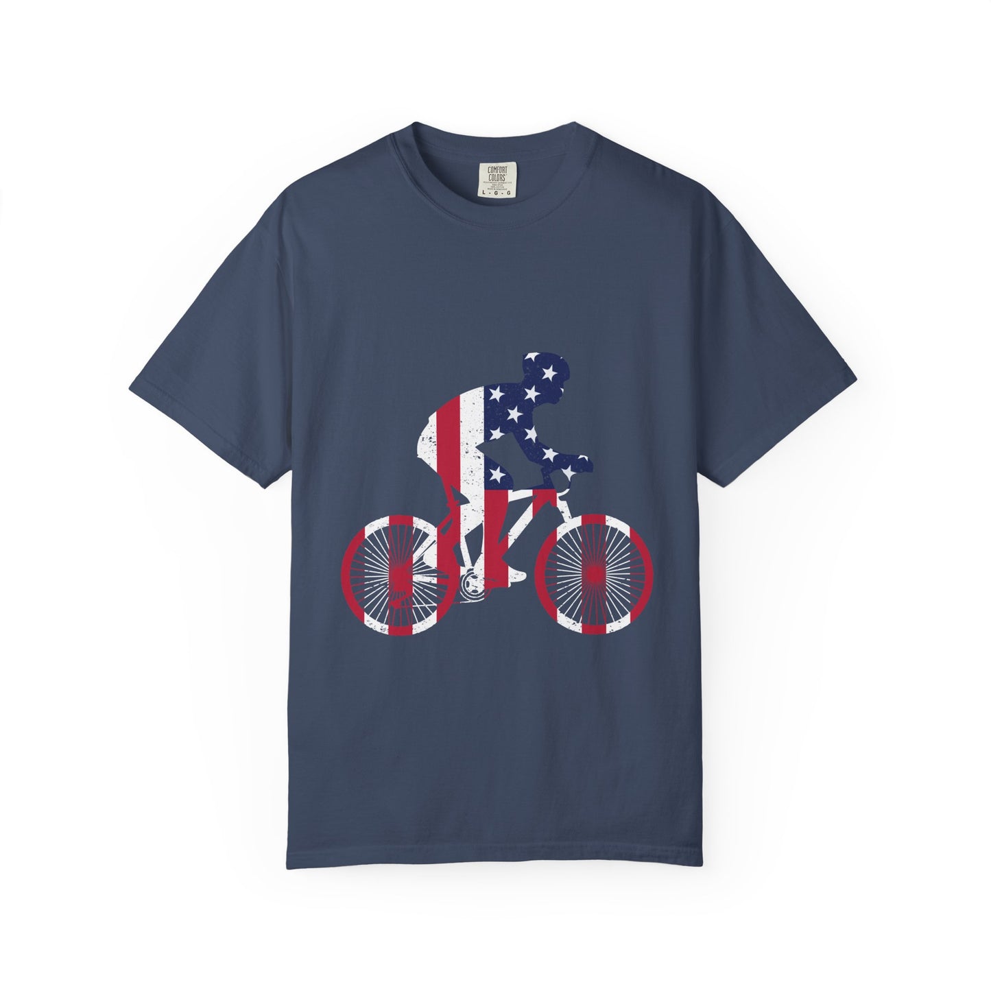 Patriotic Bicycle T-Shirt - Unisex Ride in Freedom Tee, Cycling Apparel, Independence Day Gift, Bike Lover Shirt, Americana Style