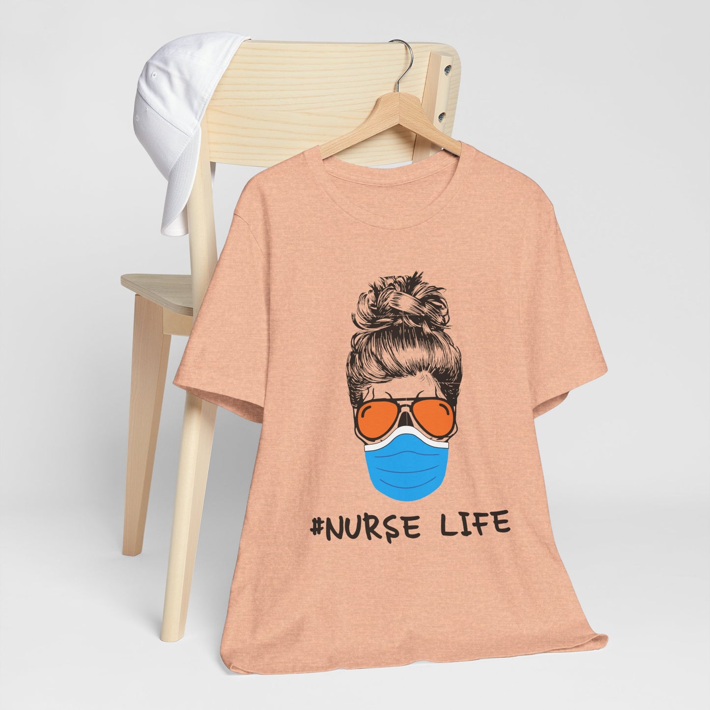 Nurse Life Shirt – Funny Messy Bun Nurse Graphic Tee for Healthcare Workers
