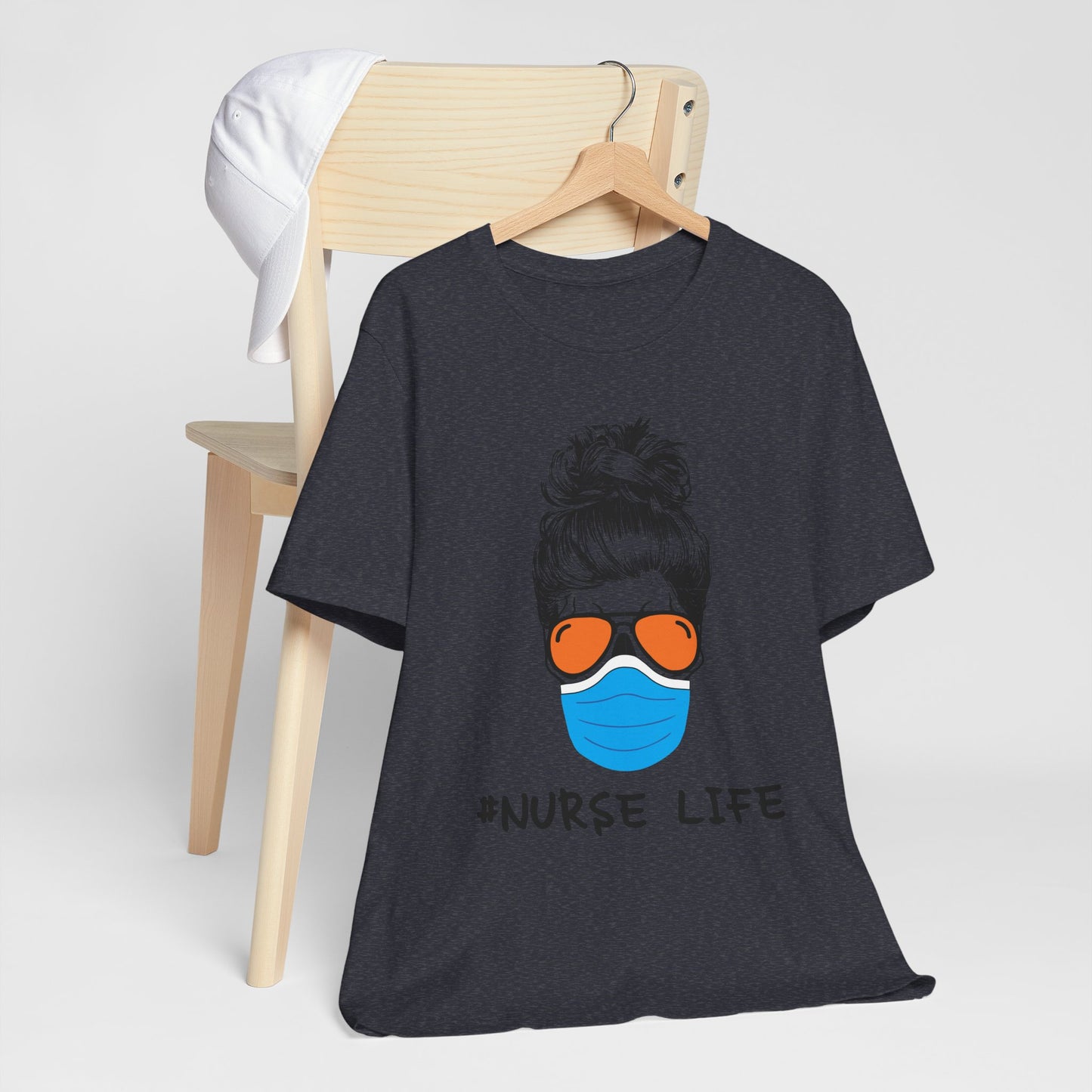 Nurse Life Shirt – Funny Messy Bun Nurse Graphic Tee for Healthcare Workers