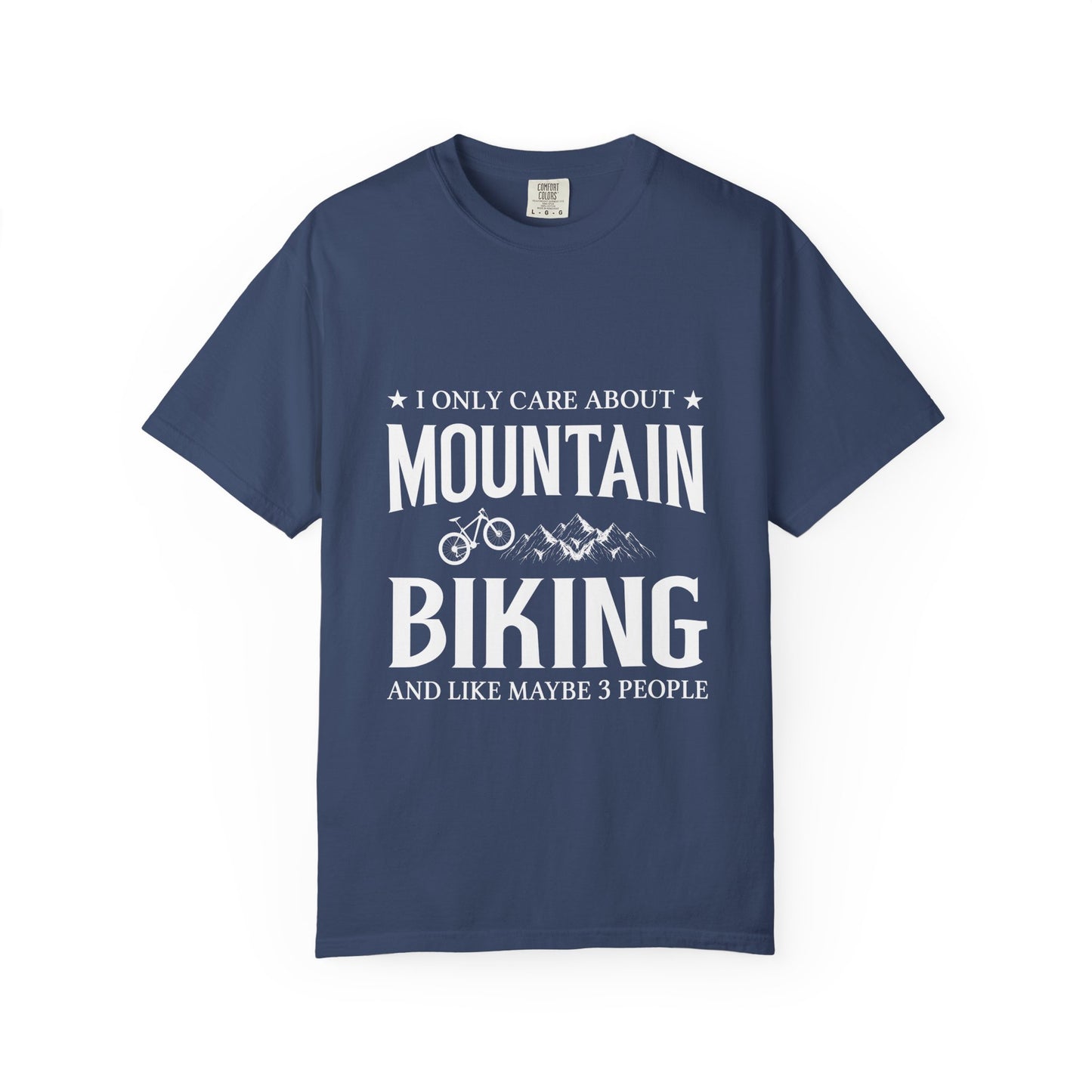 Mountain Biking T-Shirt, Unisex Garment-Dyed Tee, Gifts for Cyclists, Outdoor Adventure Shirt, Casual Wear