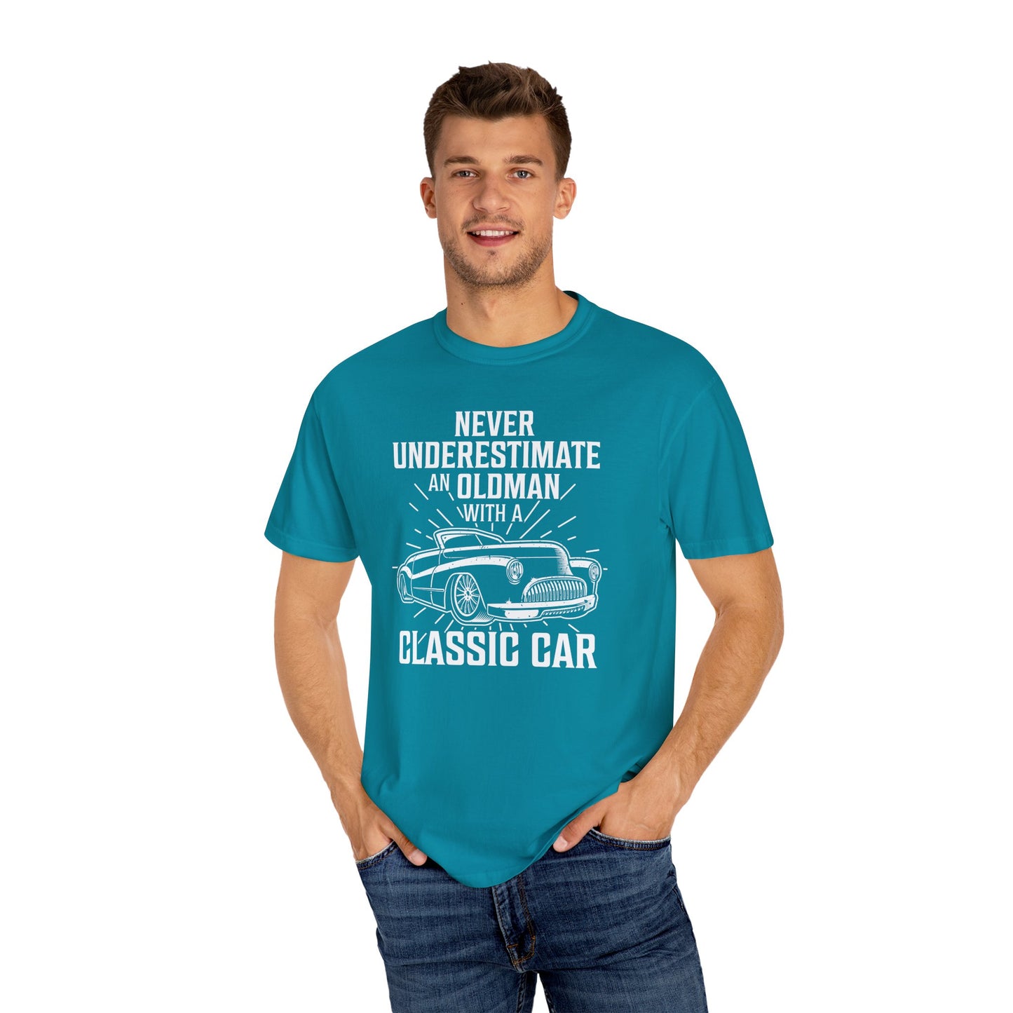 Classic Car Enthusiast T-Shirt, Unisex Garment-Dyed T-Shirt, Vintage Car Lover Gift, Father's Day Tee, Automotive Humor Shirt