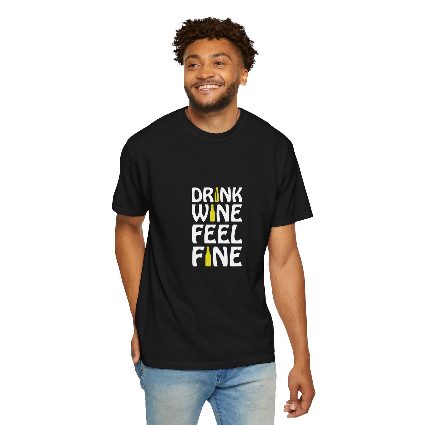 Drink Wine Feel Fine Shirt – Funny Wine Lover T-Shirt, Chill Vibes Graphic Tee