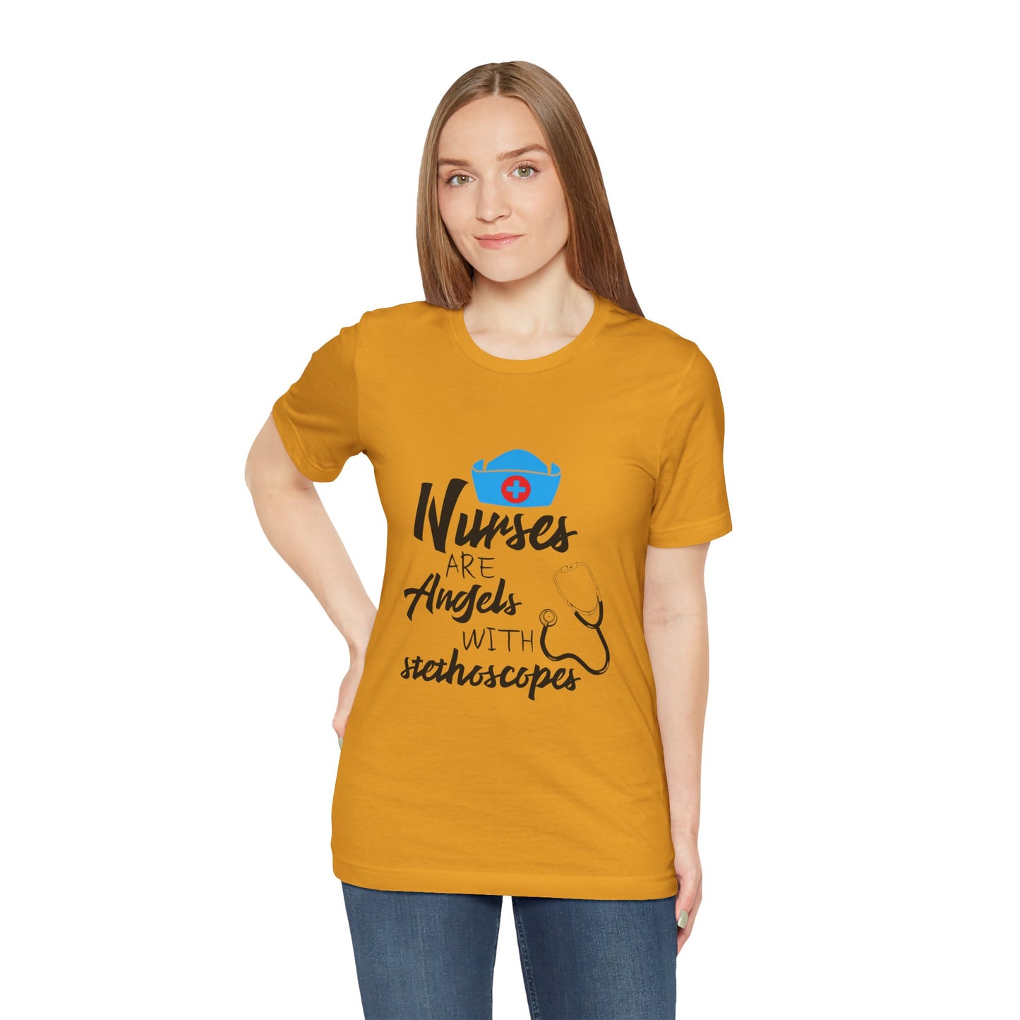 Nurses Are Angels with Stethoscopes Shirt – Nurse Appreciation Graphic Tee