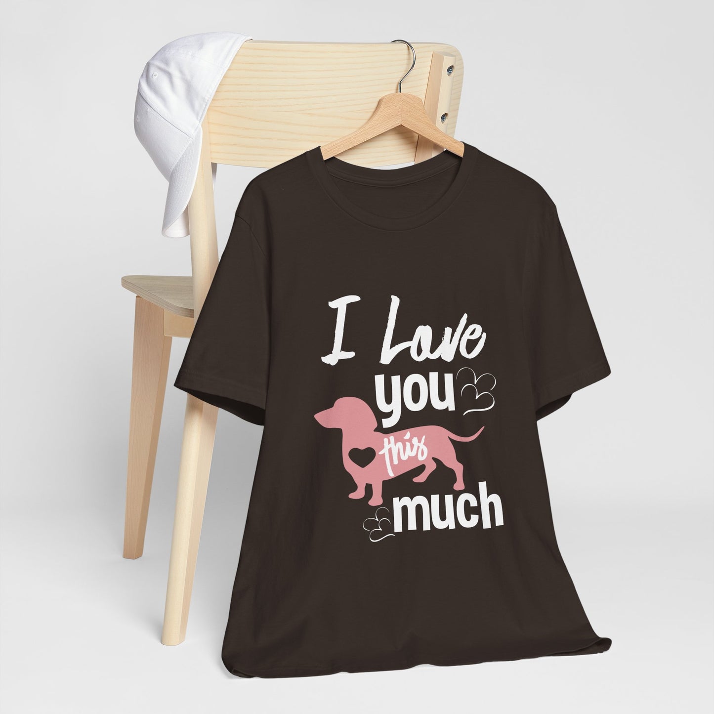 Dachshund Dog Dad Shirt – I Love You This Much Wiener Dog Tee
