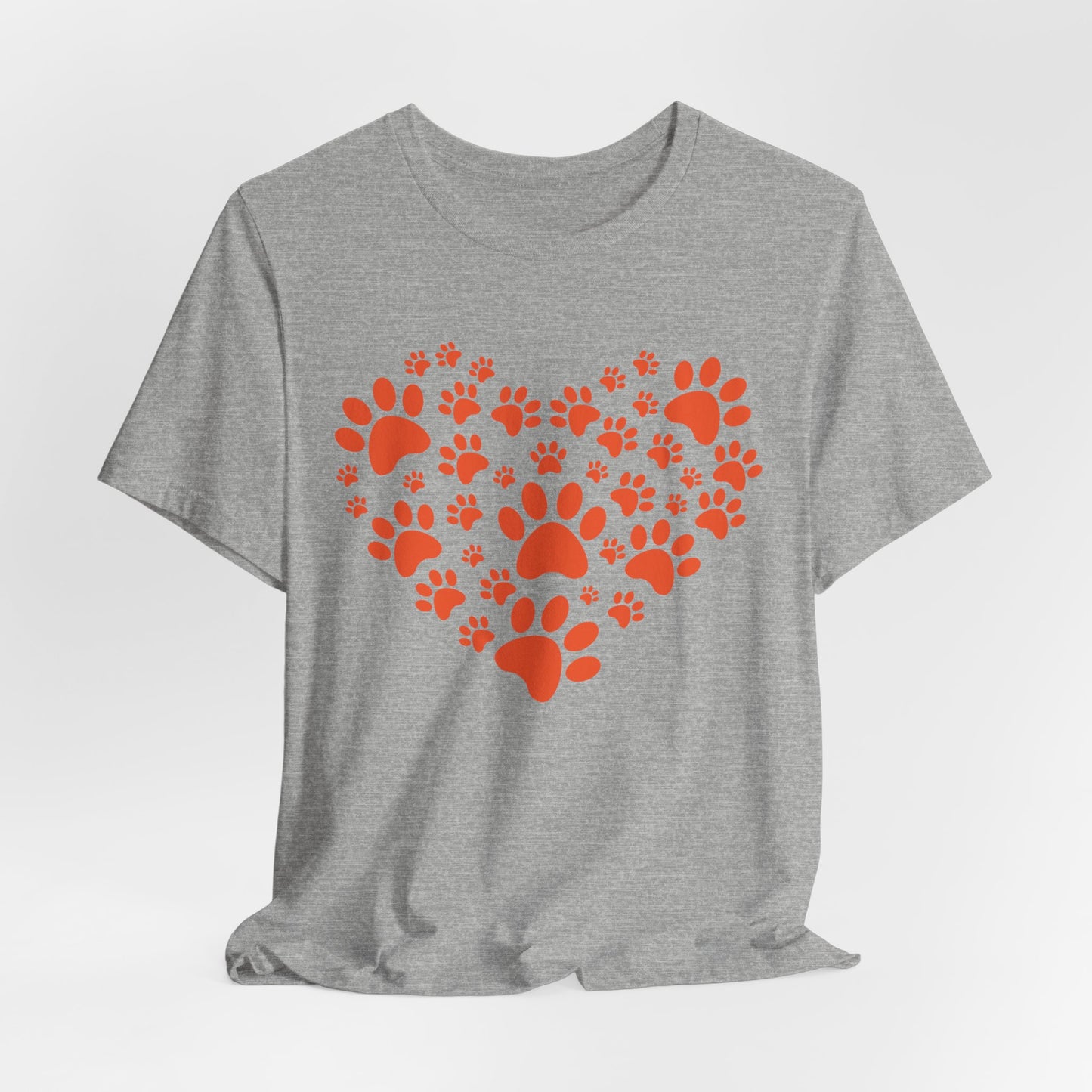 Dog Paw Heart Shirt – Dog Lover Paw Print Heart Tee