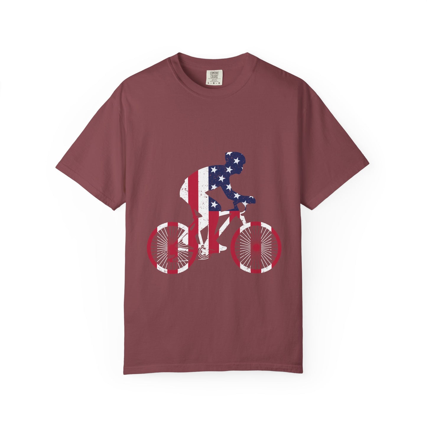 Patriotic Bicycle T-Shirt - Unisex Ride in Freedom Tee, Cycling Apparel, Independence Day Gift, Bike Lover Shirt, Americana Style