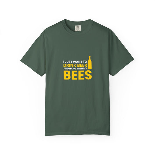 Drink Beer and Hang With My Bees T-Shirt – Funny Beekeeper Tee