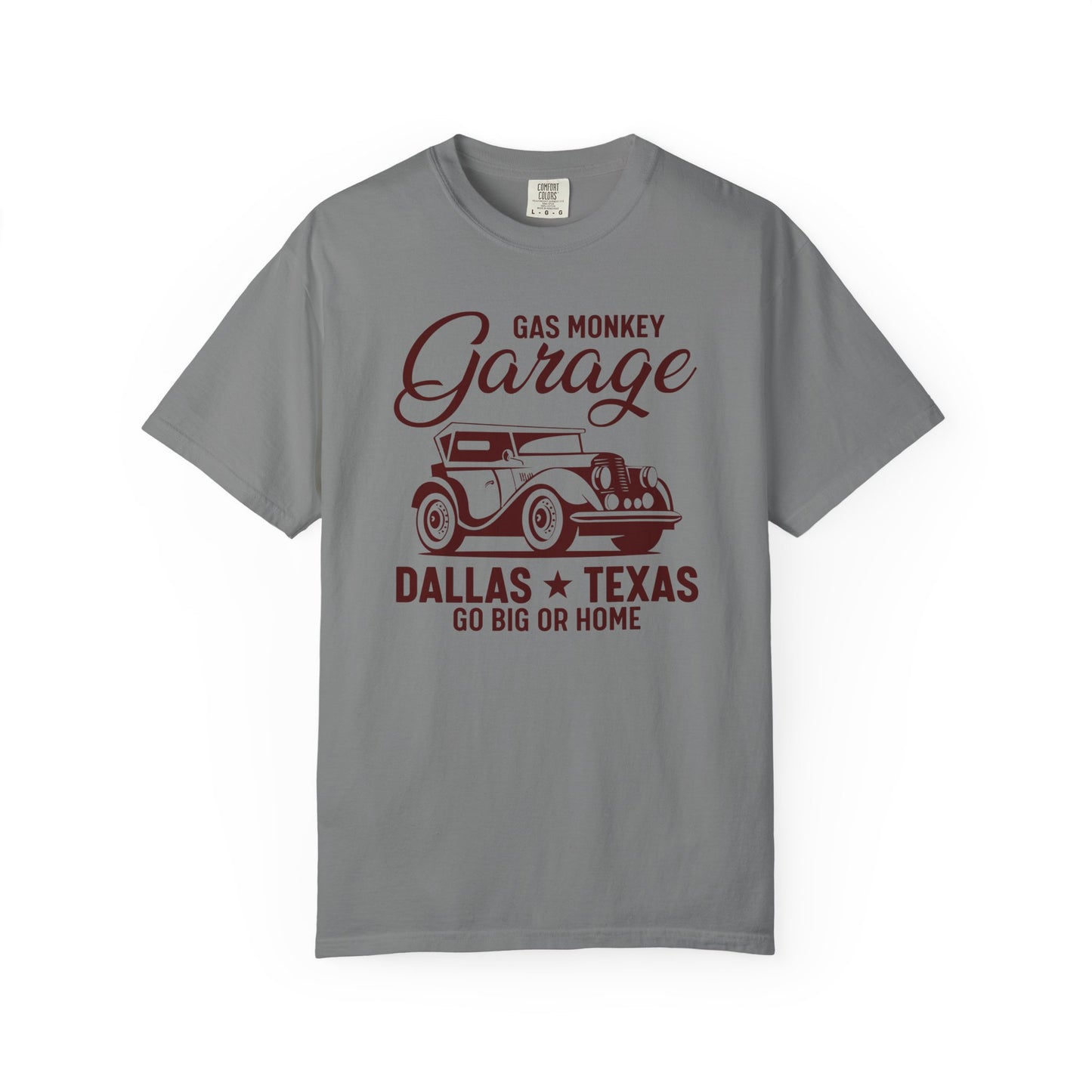 Gas Monkey Garage T-Shirt, Vintage Car Tee, Dallas Texas Shirt, Unisex Casual Wear, Go Big or Home Apparel