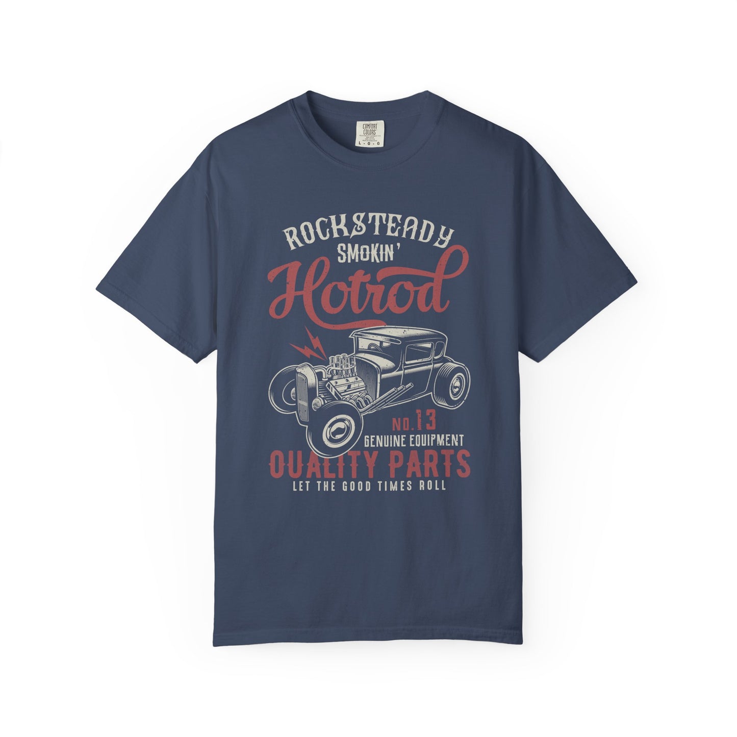 Rocksteady Hotrod Unisex T-shirt, Vintage Car Tee, Summer Fashion, Auto Enthusiast Gift, Retro Style, Cool Graphics