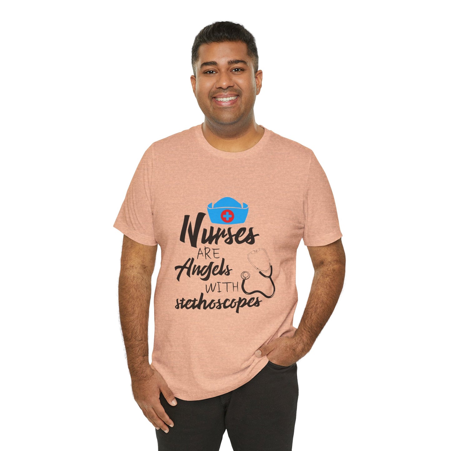 Nurses Are Angels with Stethoscopes Shirt – Nurse Appreciation Graphic Tee