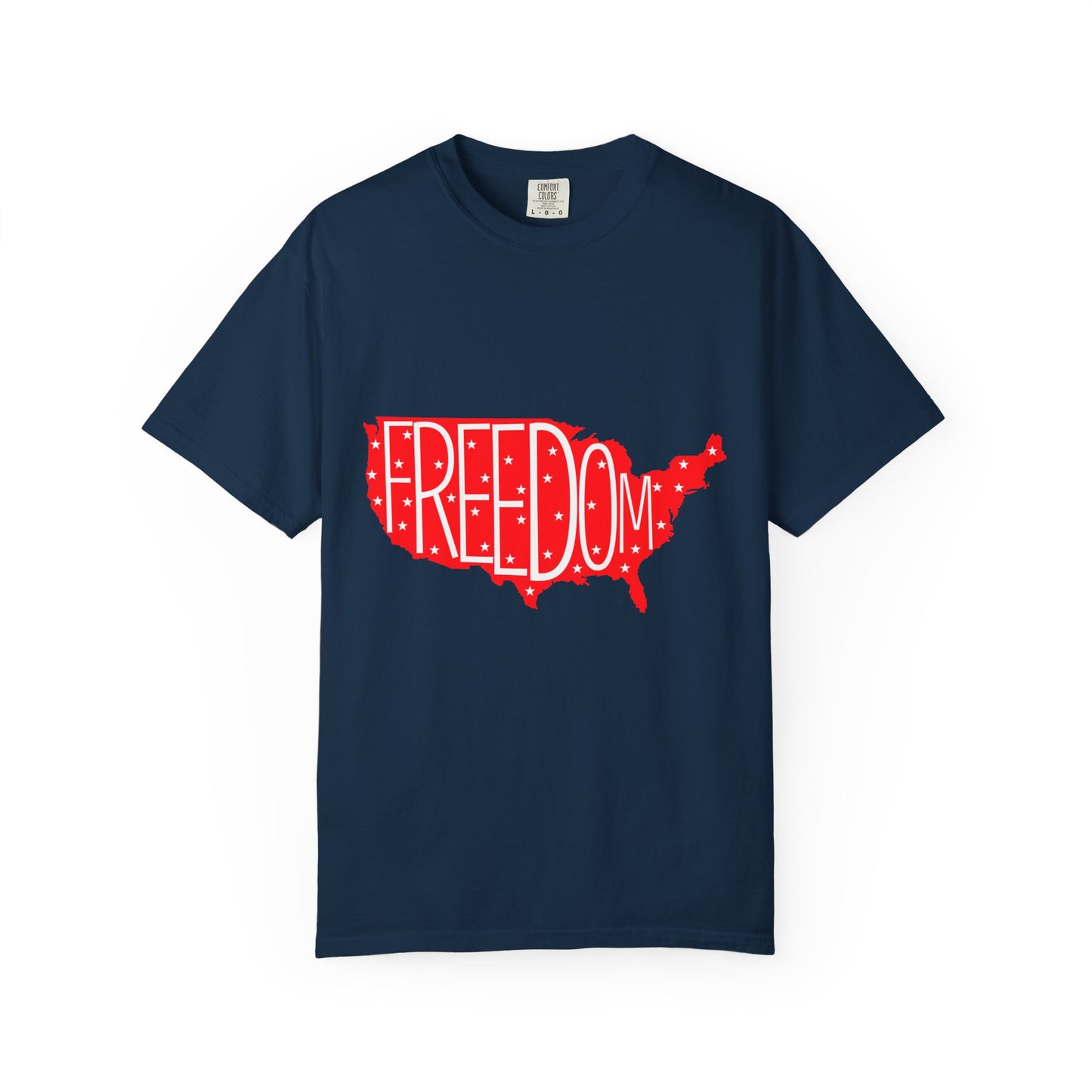 Freedom USA Unisex Garment-Dyed T-shirt, Casual Tee, Independence Day Apparel, Patriotic Shirt, Gift for Americans, USA Pride