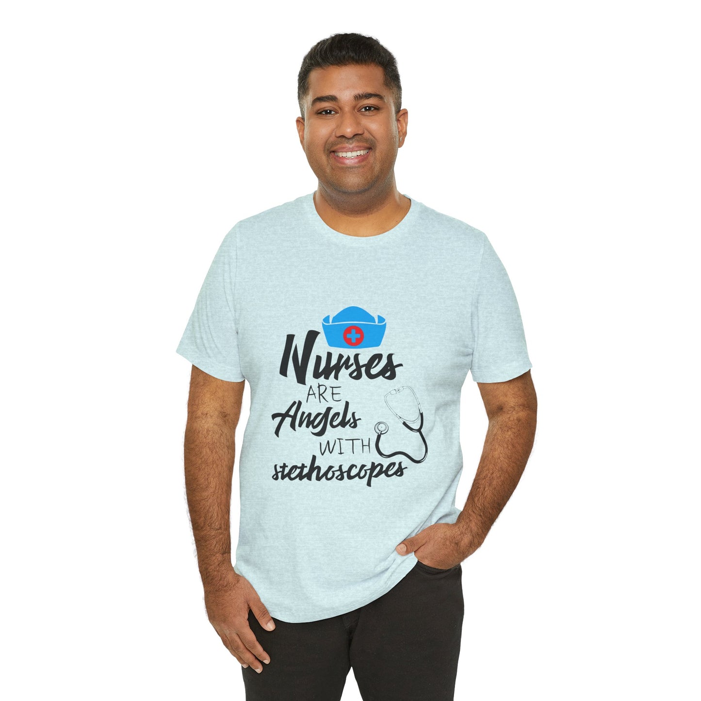 Nurses Are Angels with Stethoscopes Shirt – Nurse Appreciation Graphic Tee