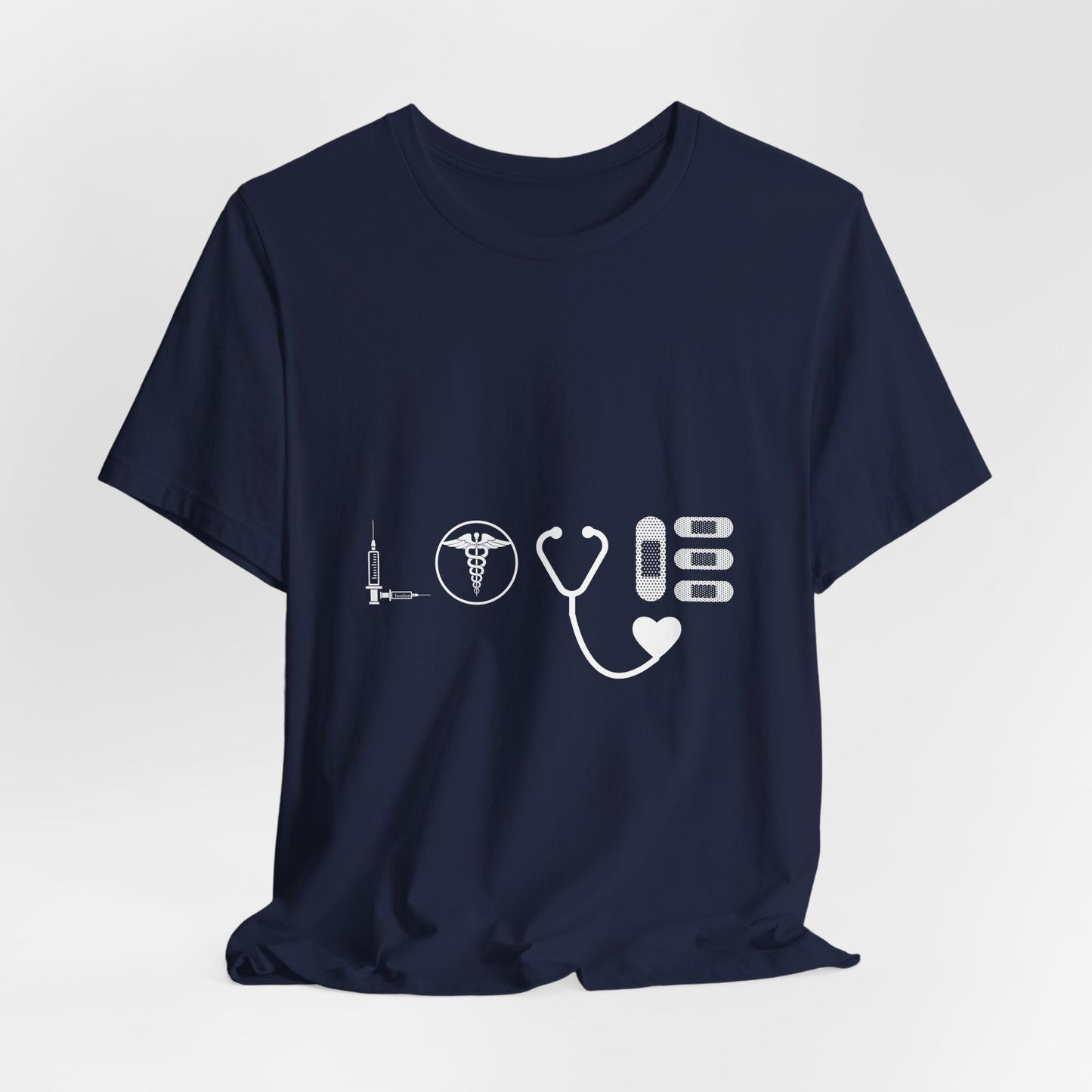 Nurse Medical Icons Shirt – Stethoscope Syringe Healthcare Graphic Tee