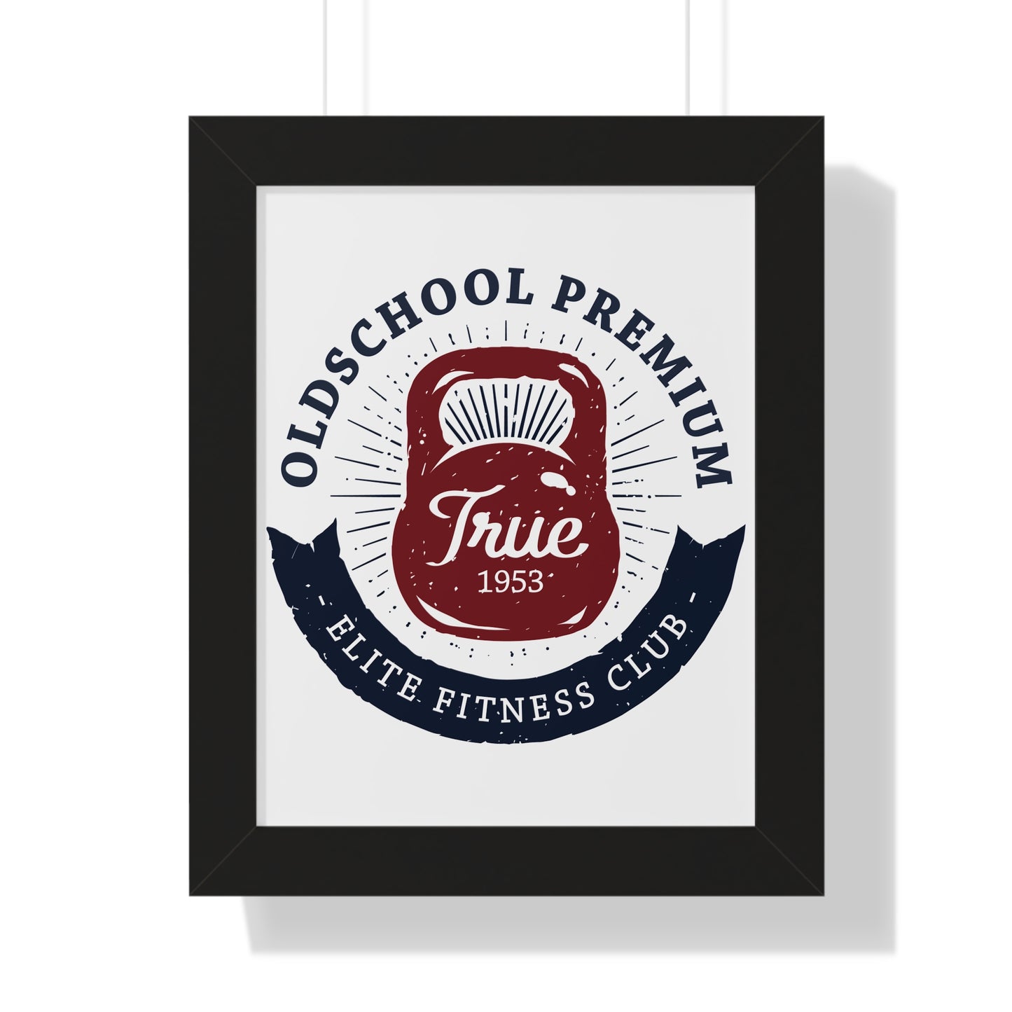 Vintage Fitness Club Framed Vertical Poster