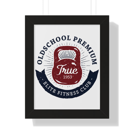 Vintage Fitness Club Framed Vertical Poster