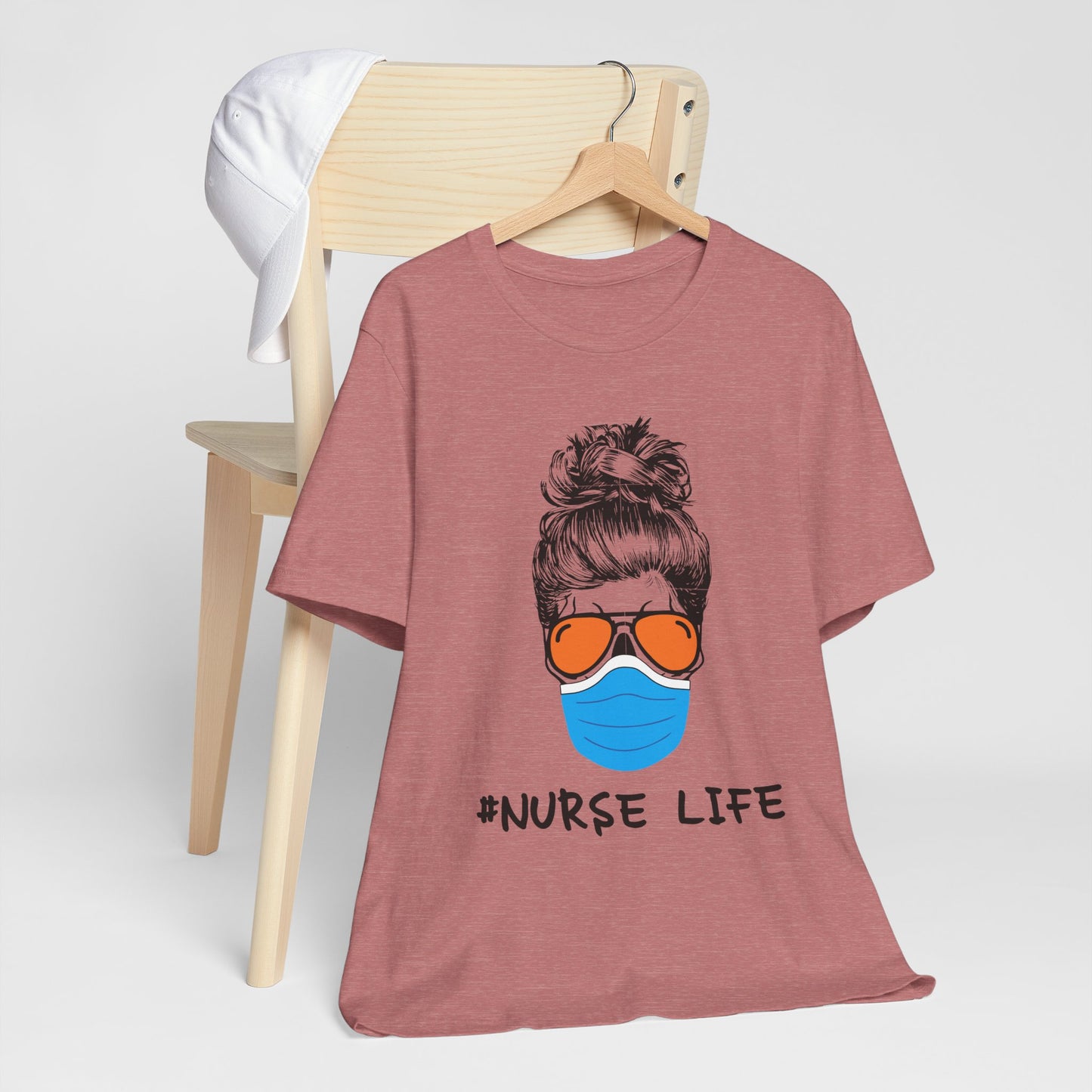 Nurse Life Shirt – Funny Messy Bun Nurse Graphic Tee for Healthcare Workers