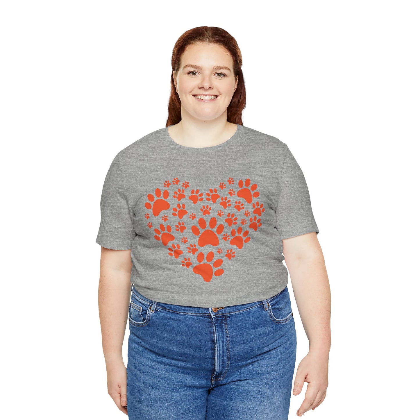 Dog Paw Heart Shirt – Dog Lover Paw Print Heart Tee
