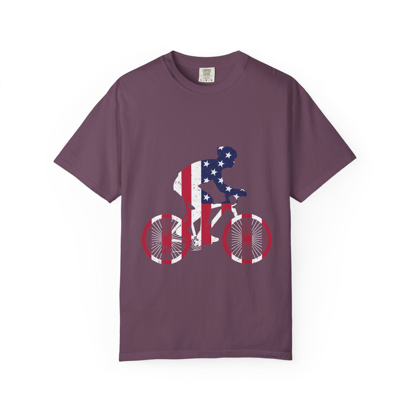 Patriotic Bicycle T-Shirt - Unisex Ride in Freedom Tee, Cycling Apparel, Independence Day Gift, Bike Lover Shirt, Americana Style