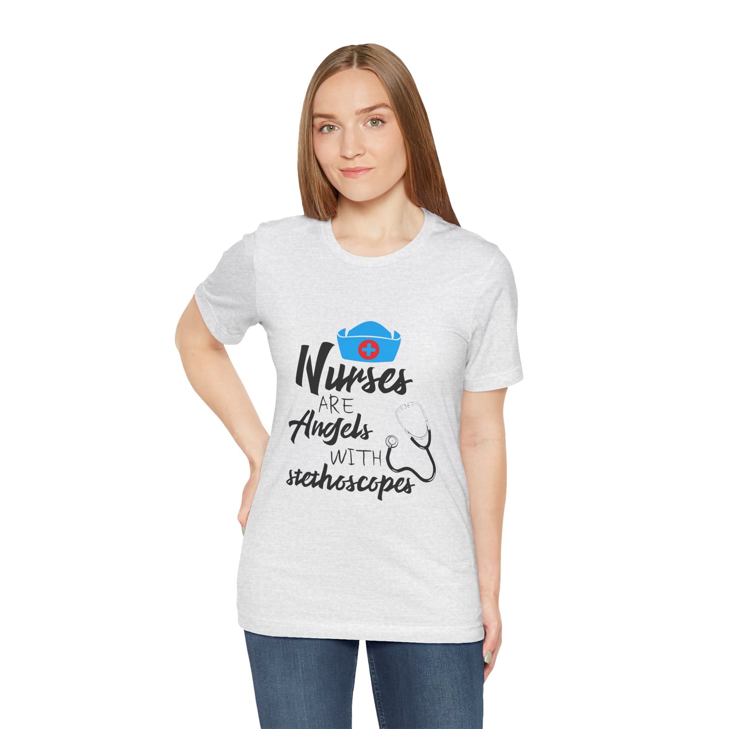Nurses Are Angels with Stethoscopes Shirt – Nurse Appreciation Graphic Tee