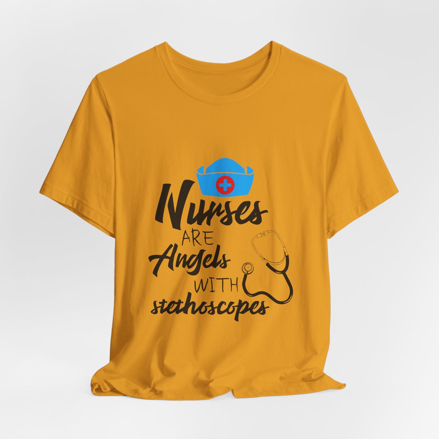 Nurses Are Angels with Stethoscopes Shirt – Nurse Appreciation Graphic Tee