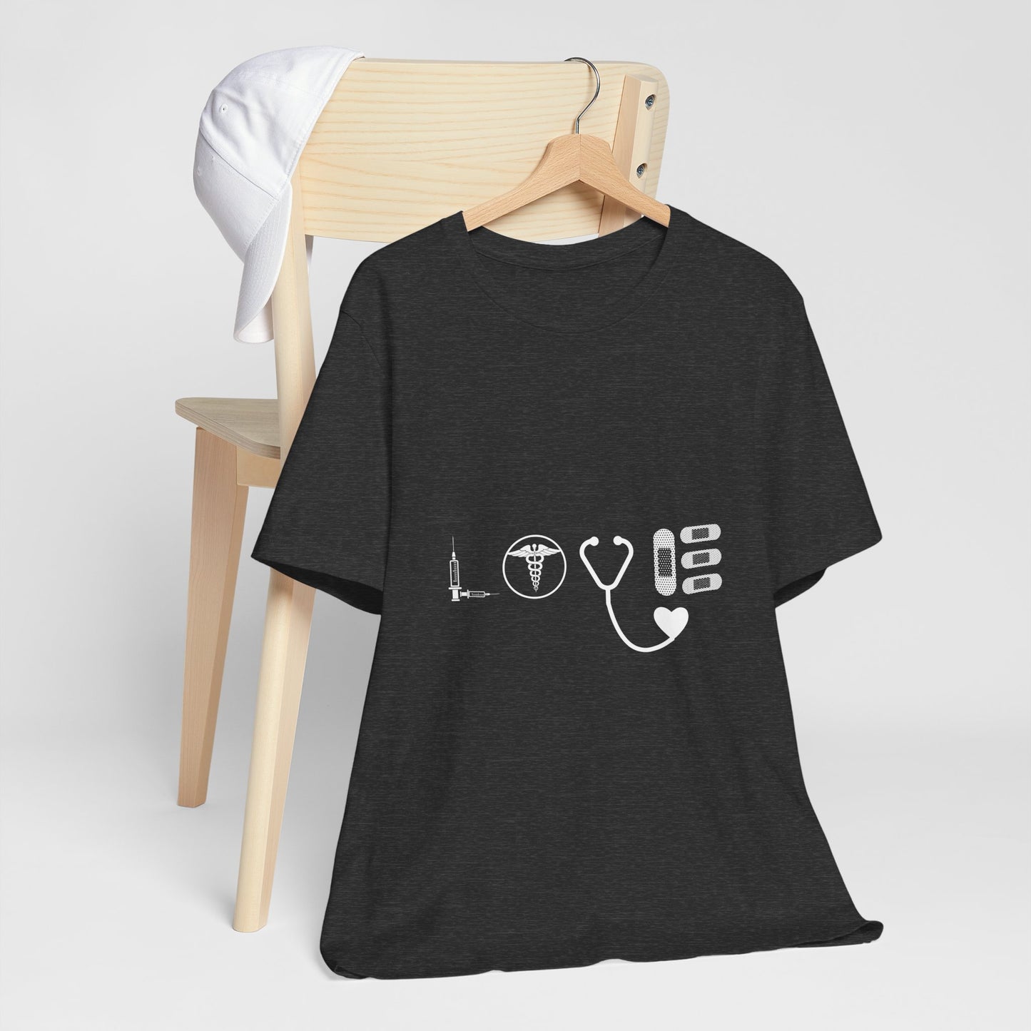 Nurse Medical Icons Shirt – Stethoscope Syringe Healthcare Graphic Tee