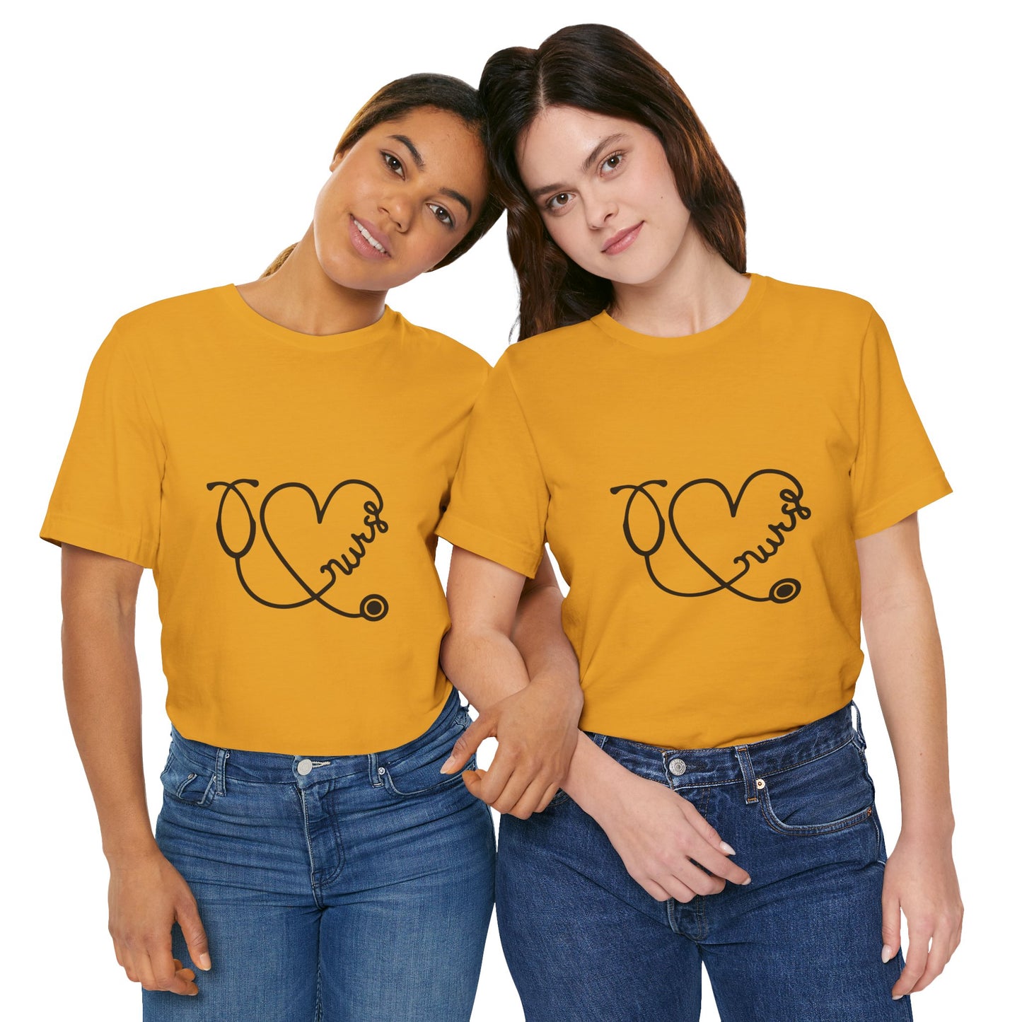 Nurse Heart Stethoscope T-Shirt — Cute Medical Gift Tee for Nurses