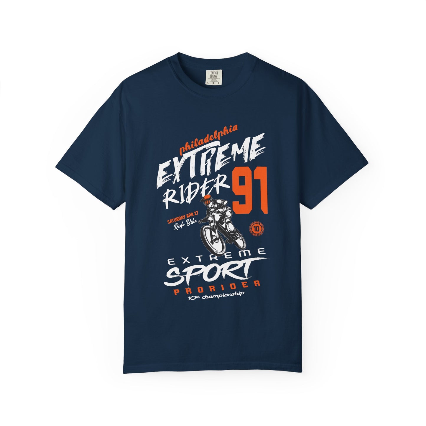 Extreme Rider Garment-Dyed T-shirt | Casual Wear, Sporty Tee, Gift for Bikers, Outdoor Adventures, Unisex Fashion