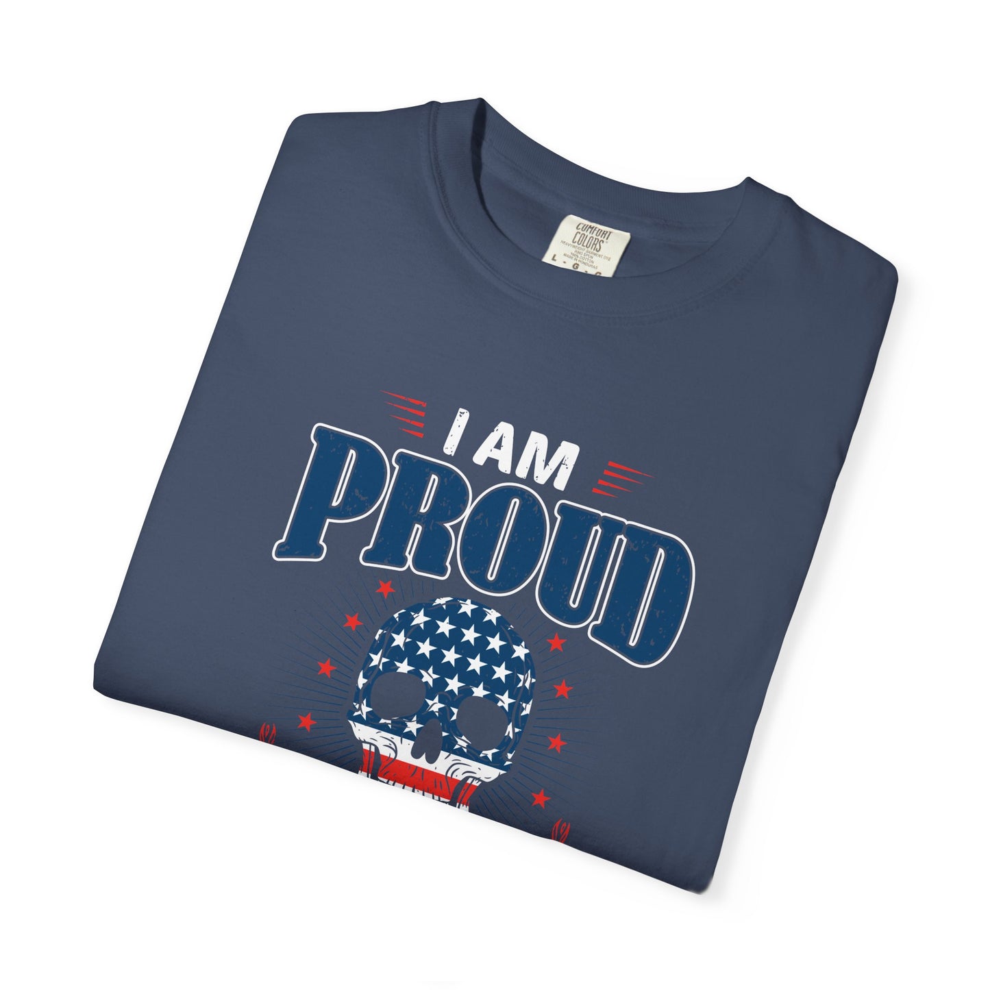 Patriotic Graphic T-shirt - I Am Proud American, Unisex Tee for Independence Day, Memorial Day, Veterans Day, Casual Wear