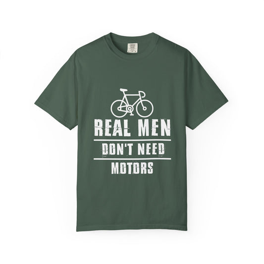 Real Men Don't Need Motors T-Shirt, Unisex Tee for Cyclists, Perfect Gift for Father's Day, Birthday, Active Lifestyle Wear, [...]