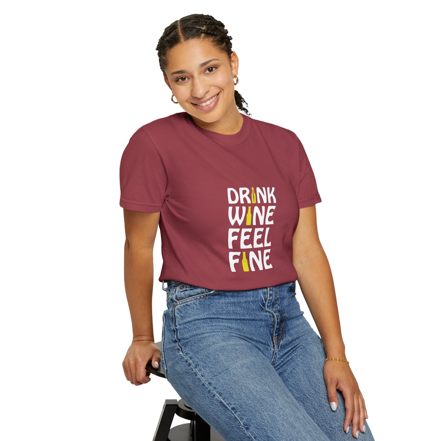 Drink Wine Feel Fine Shirt – Funny Wine Lover T-Shirt, Chill Vibes Graphic Tee