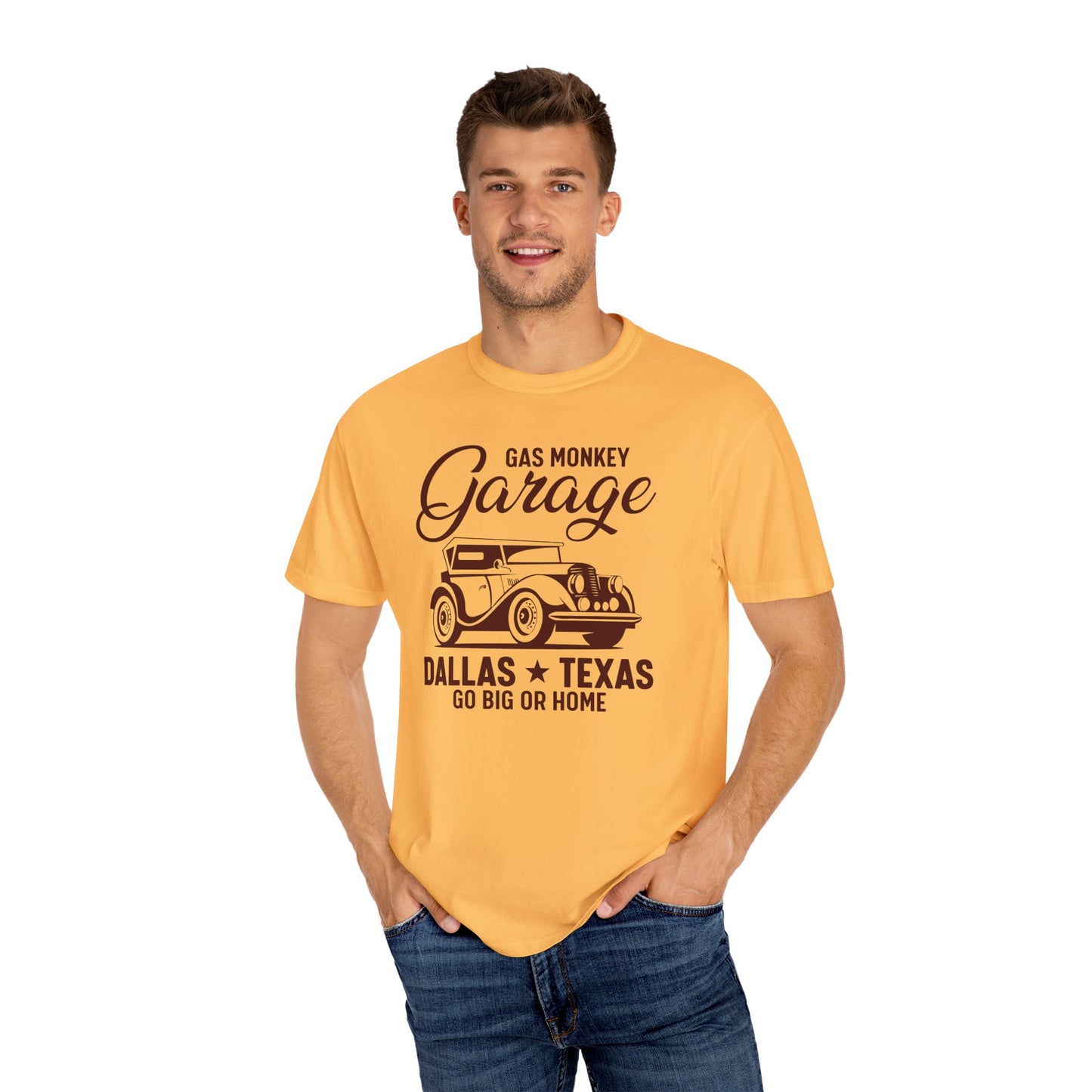 Gas Monkey Garage T-Shirt, Vintage Car Tee, Dallas Texas Shirt, Unisex Casual Wear, Go Big or Home Apparel