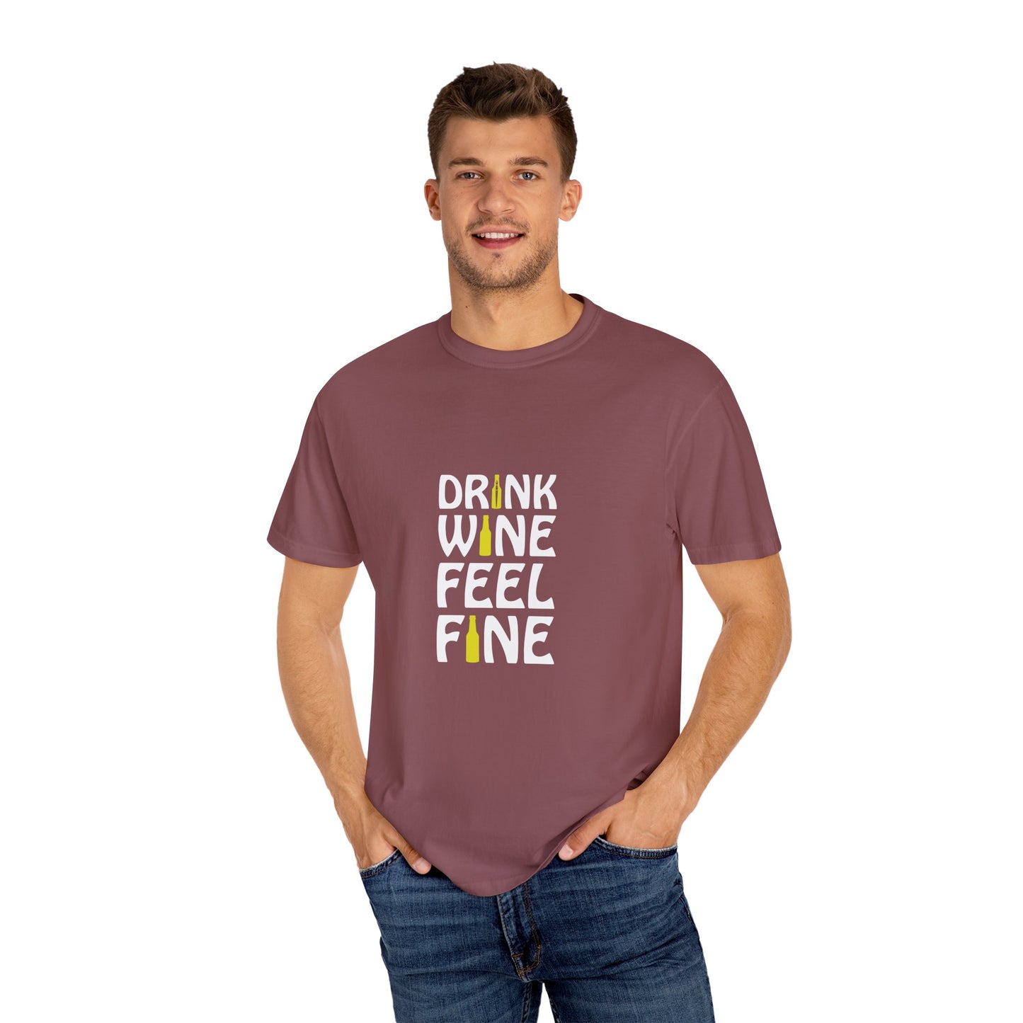Drink Wine Feel Fine Shirt – Funny Wine Lover T-Shirt, Chill Vibes Graphic Tee