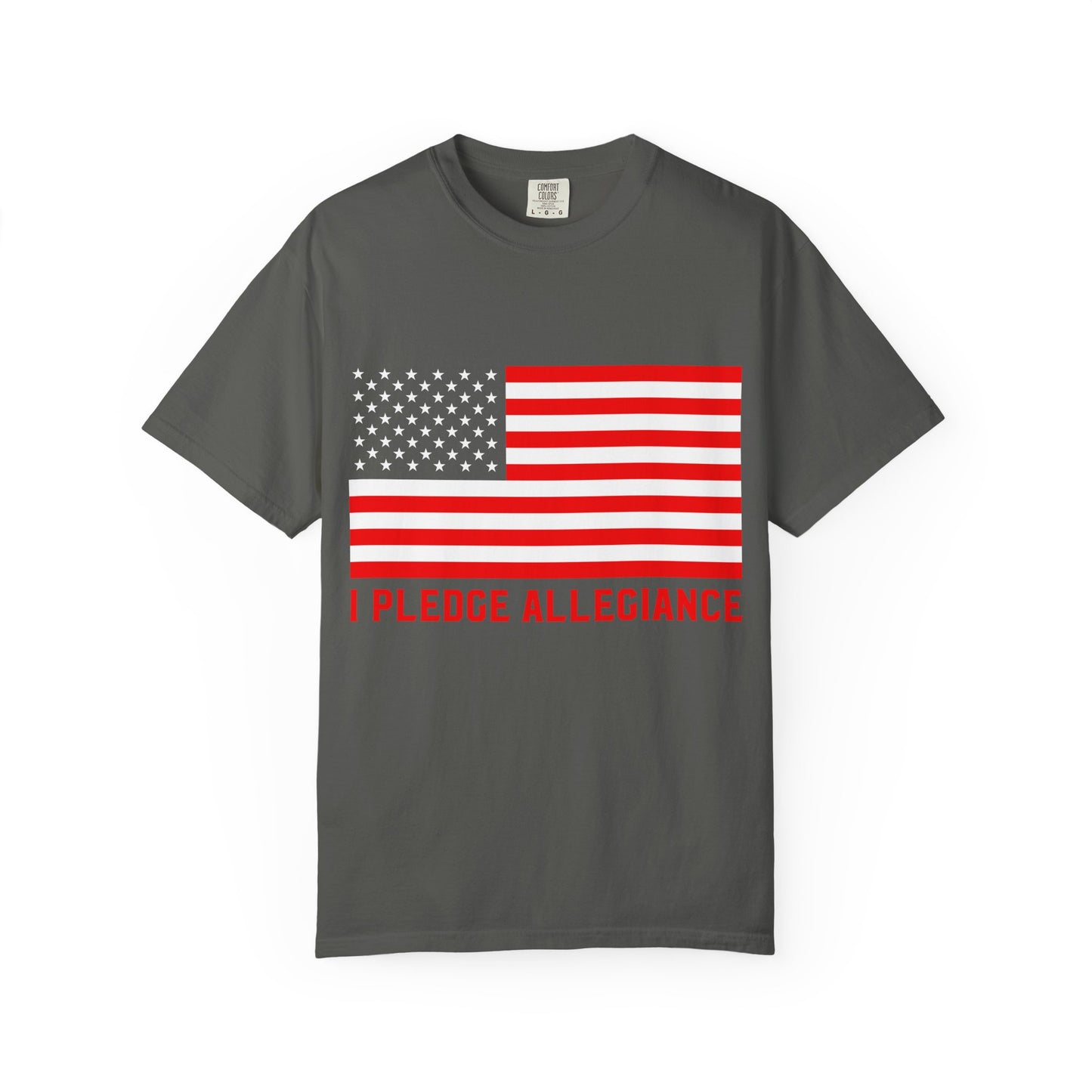 Patriotic Unisex T-Shirt, Casual Wear, Independence Day, Gift for Veterans, Stylish Tee with 'I Pledge Allegiance' Design