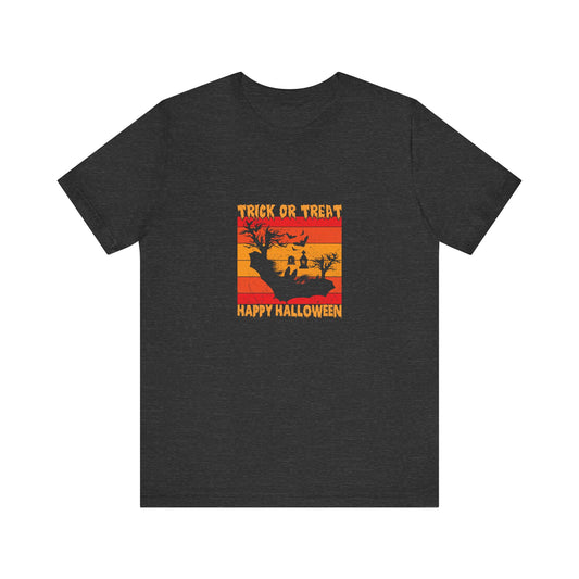 🦇 Trick or Treat Retro Sunset Tee