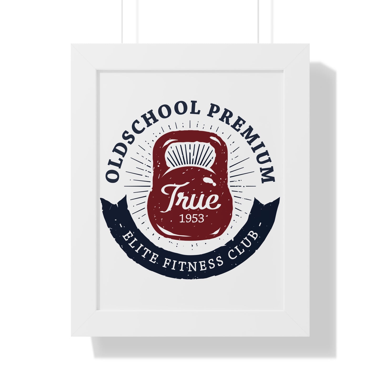 Vintage Fitness Club Framed Vertical Poster