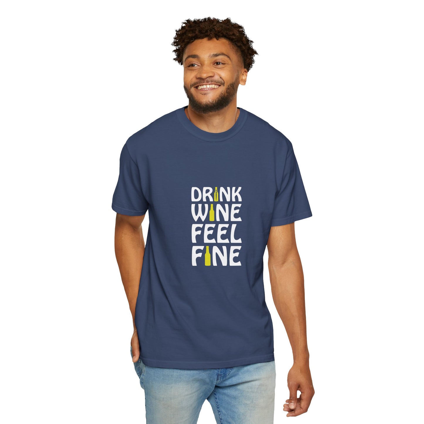 Drink Wine Feel Fine Shirt – Funny Wine Lover T-Shirt, Chill Vibes Graphic Tee