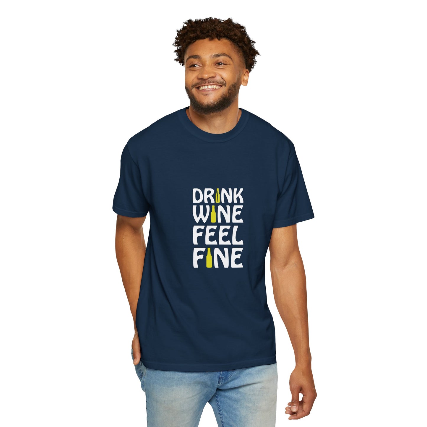 Drink Wine Feel Fine Shirt – Funny Wine Lover T-Shirt, Chill Vibes Graphic Tee