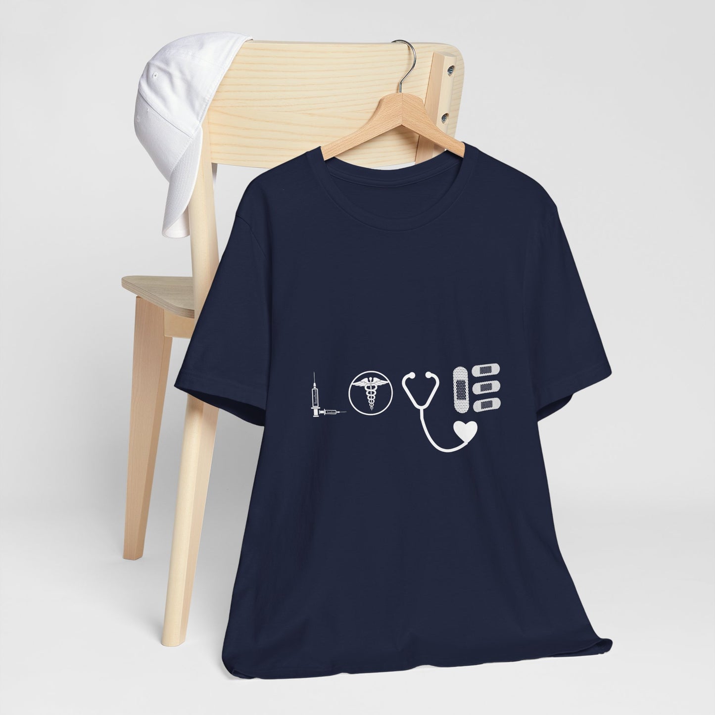 Nurse Medical Icons Shirt – Stethoscope Syringe Healthcare Graphic Tee