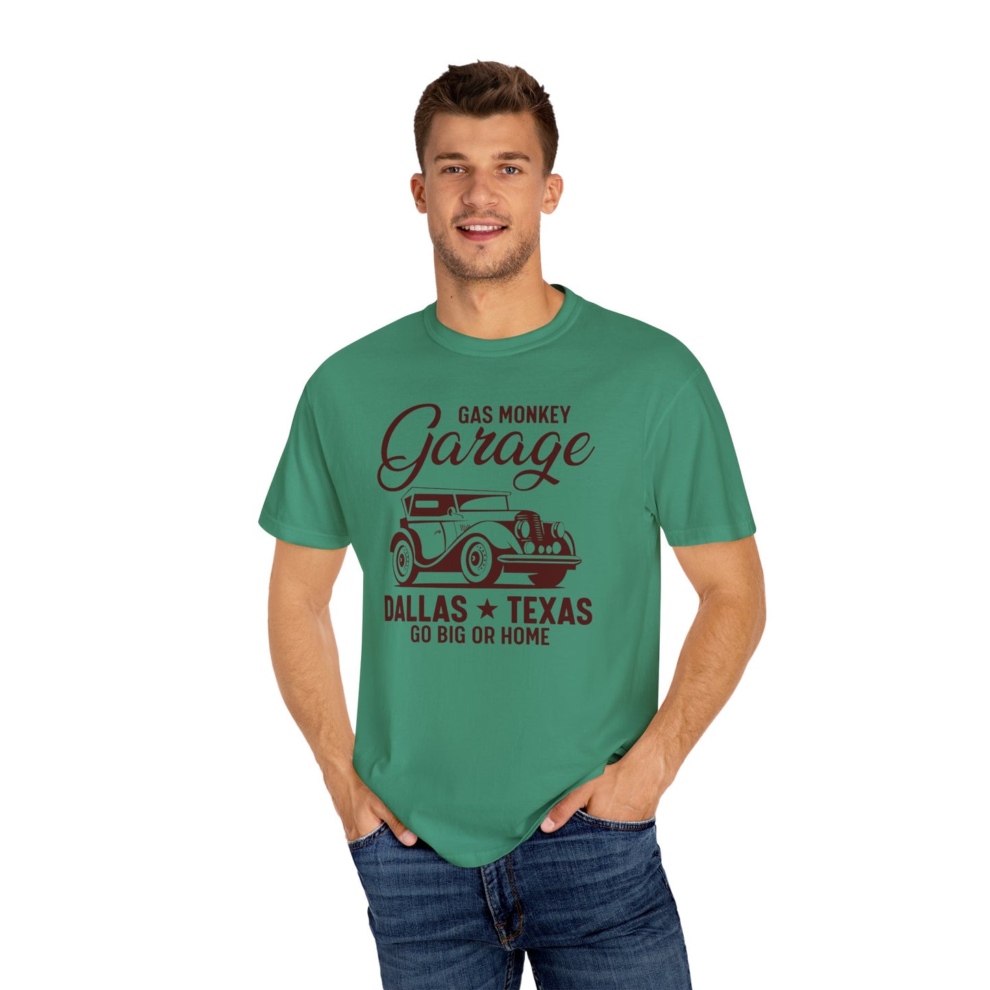 Gas Monkey Garage T-Shirt, Vintage Car Tee, Dallas Texas Shirt, Unisex Casual Wear, Go Big or Home Apparel