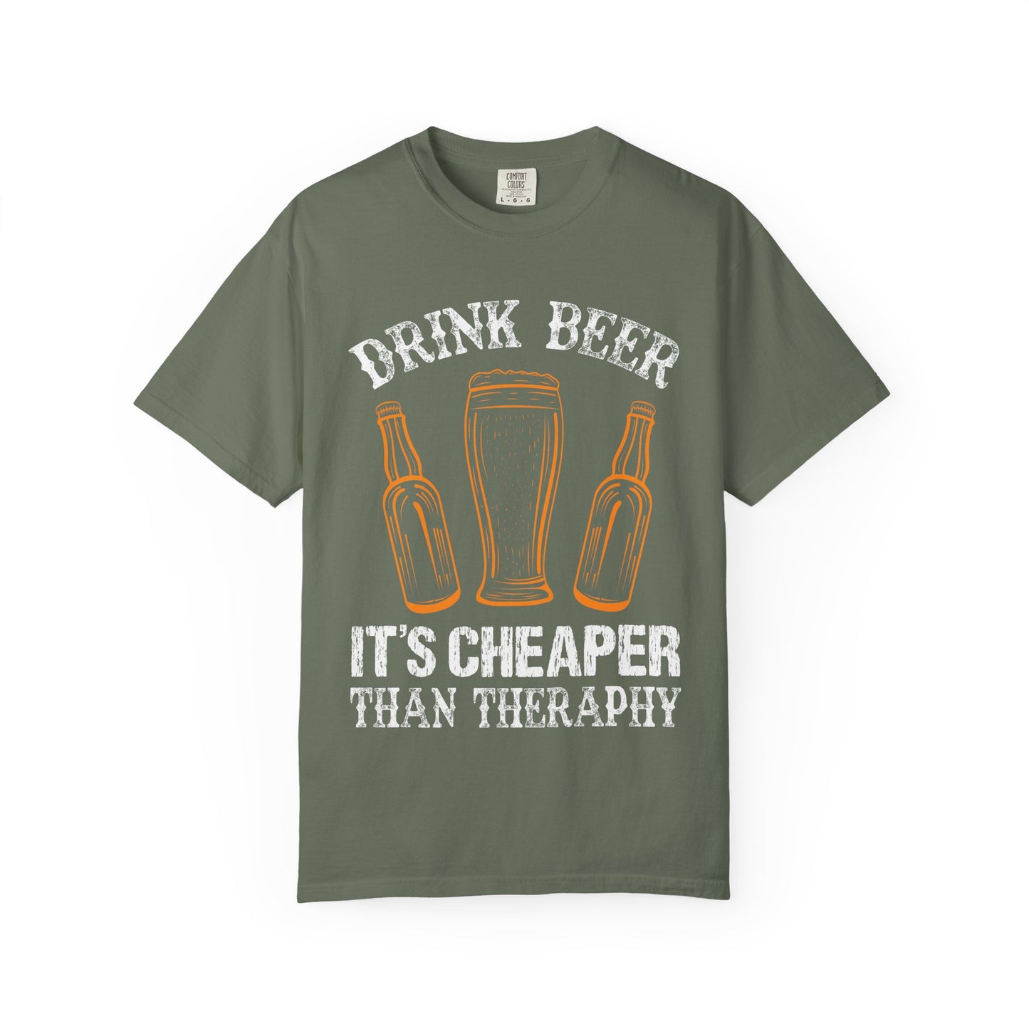 "Drink Beer – It’s Cheaper Than Therapy" Funny T-Shirt 🍻😂