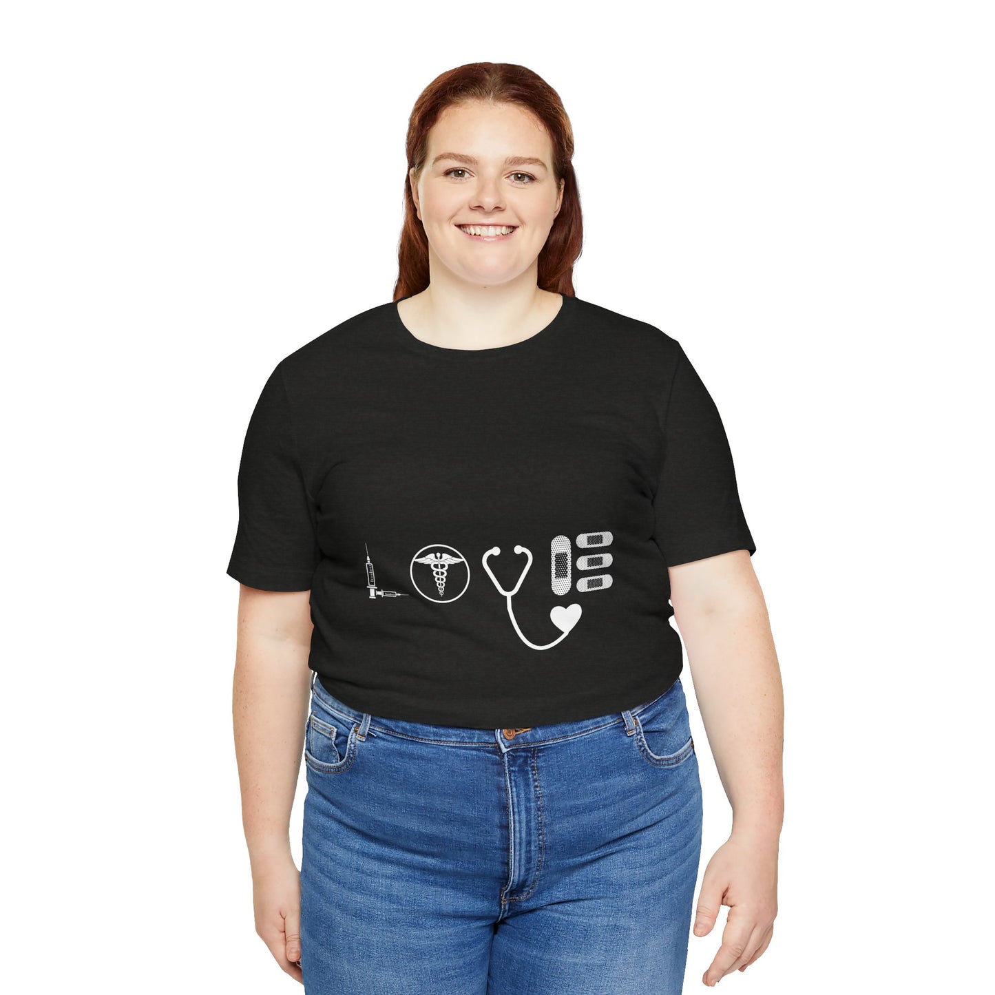 Nurse Medical Icons Shirt – Stethoscope Syringe Healthcare Graphic Tee