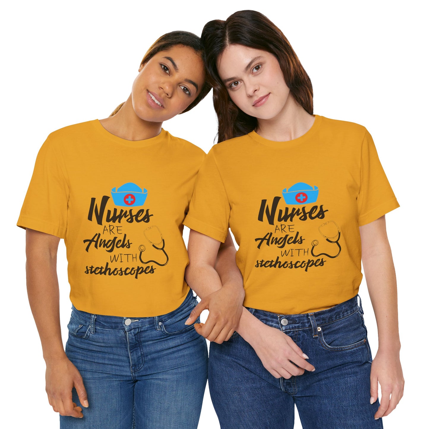 Nurses Are Angels with Stethoscopes Shirt – Nurse Appreciation Graphic Tee