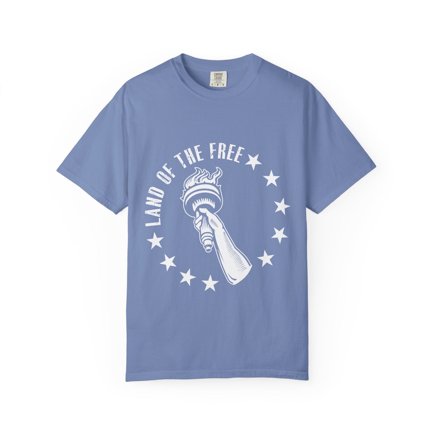 Land of the Free Garment-Dyed T-shirt, Unisex Graphic Tee, Independence Day Celebration, Casual Wear, Star-Spangled Style, [...]