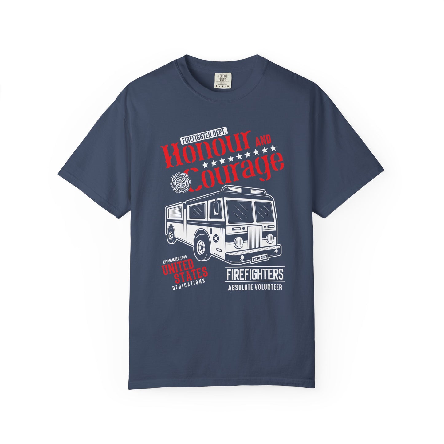 Honor and Courage Firefighter T-shirt, Unisex Shirt, Firefighter Gift, Volunteer Appreciation, Casual Wear, Memorial Gift